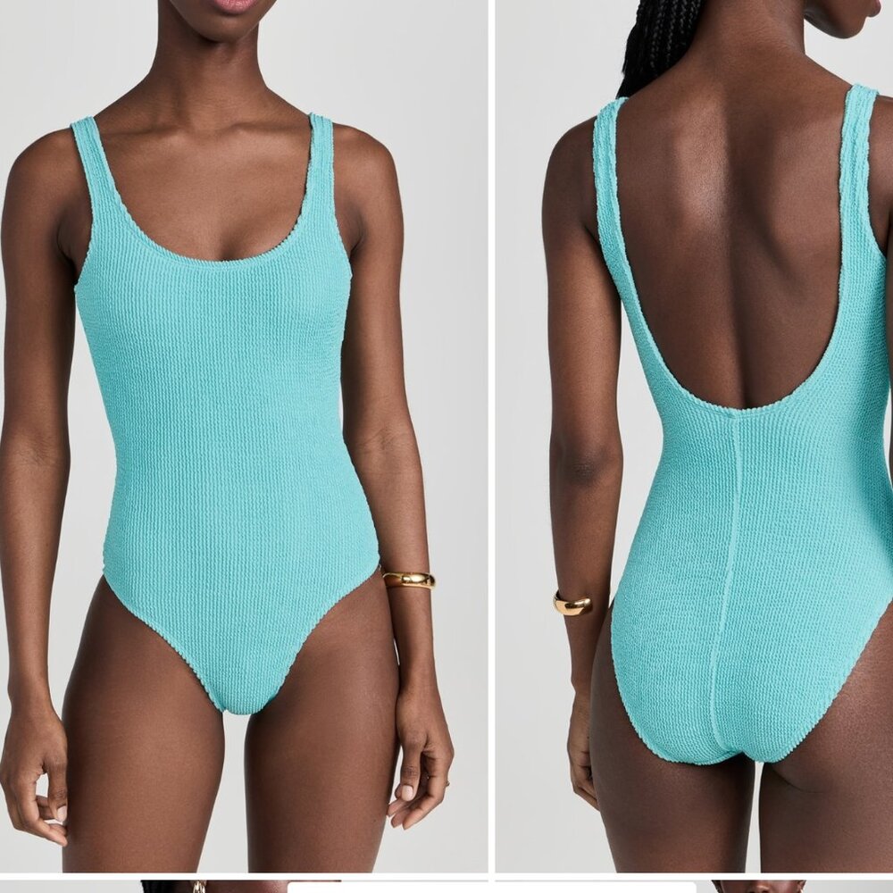 New w/ tags- Good American Always Fits Tank One Piece Teal XXS/XS